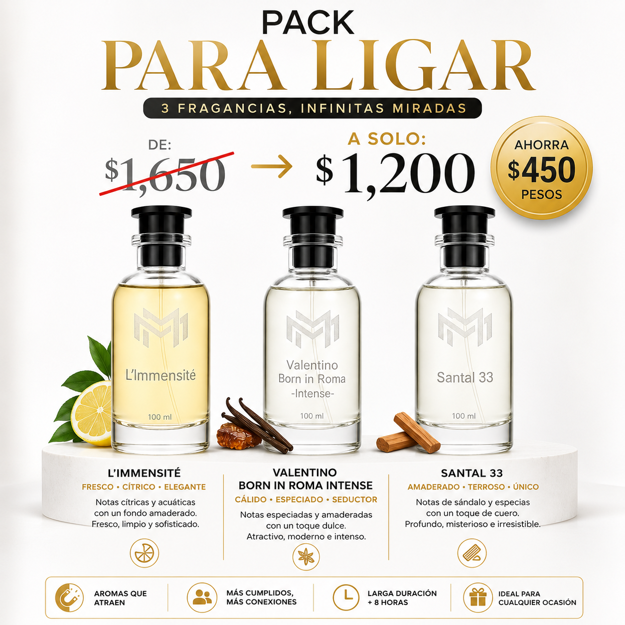 Pack LIGAR x3 100ML | Perfumes Para ligar