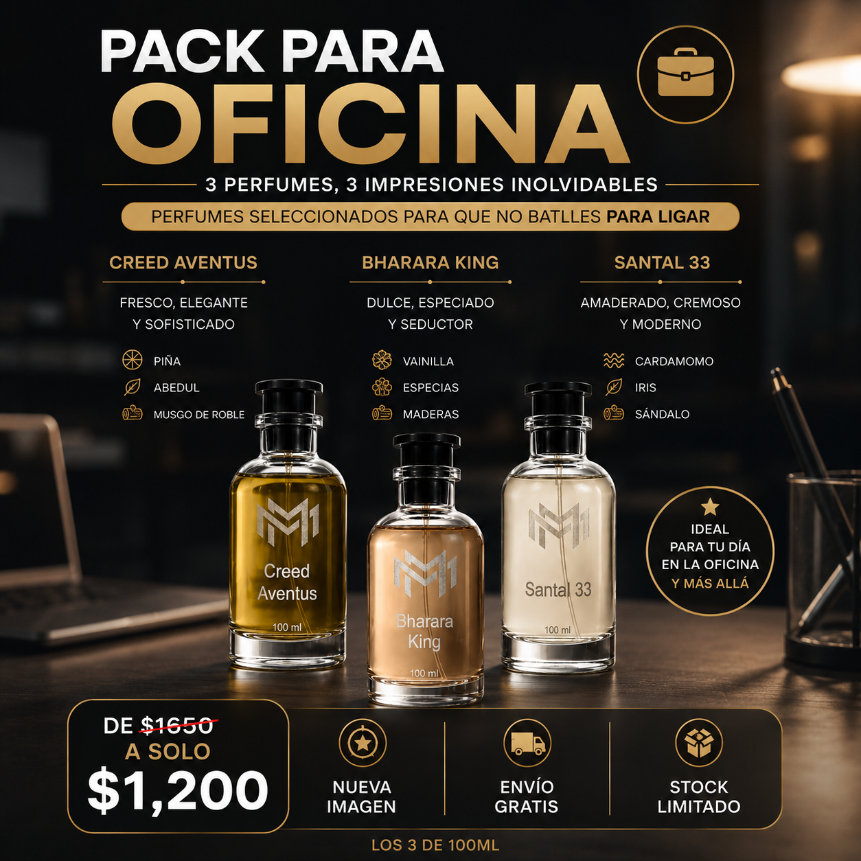 Pack OFICINA x3 100ML | Perfumes Para OFICINA