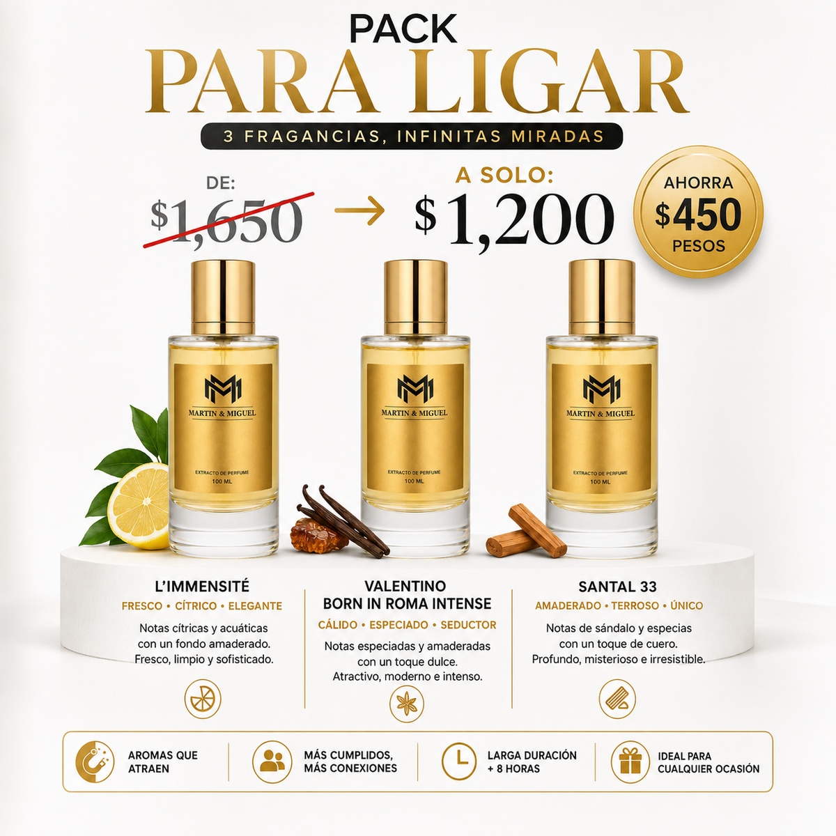 Pack LIGAR x3 100ML | Perfumes Para ligar