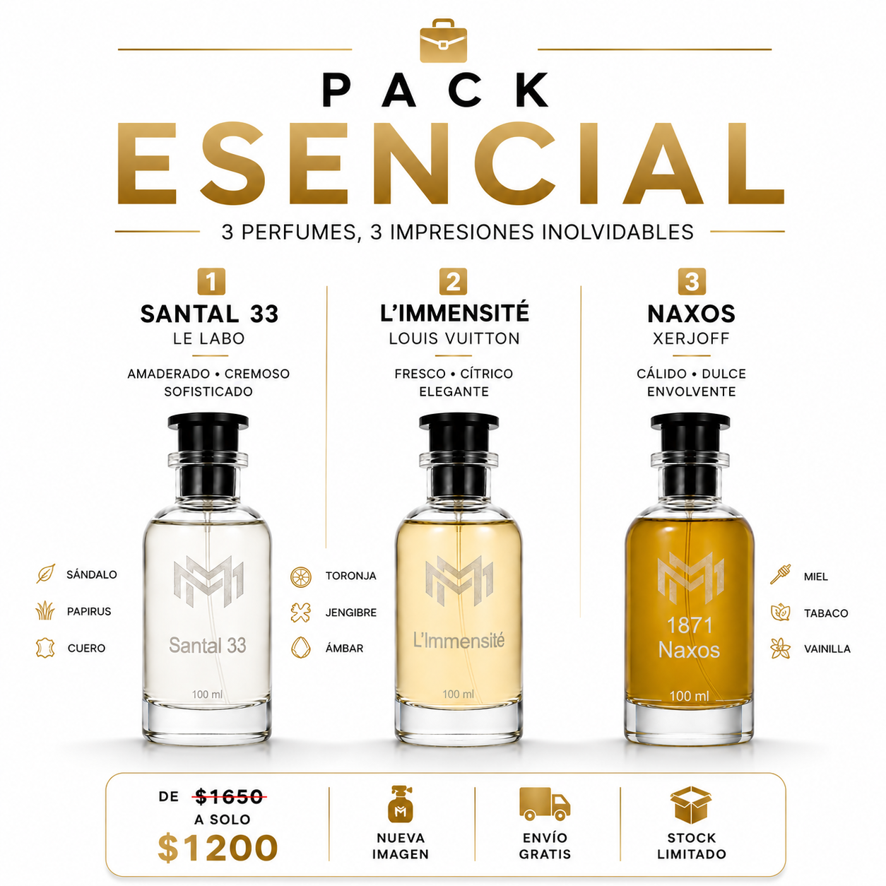 Pack ESENCIAL x3 100ML | Perfumes ESENCIAL